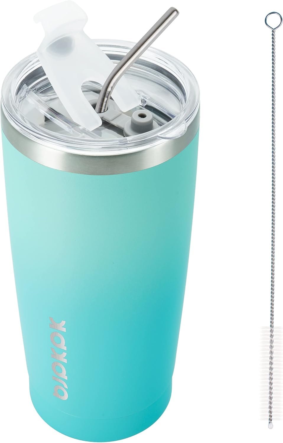 BJPKPK 20oz Coffee Tumbler with Lid & Straw, Insulated Stainless Steel Mug