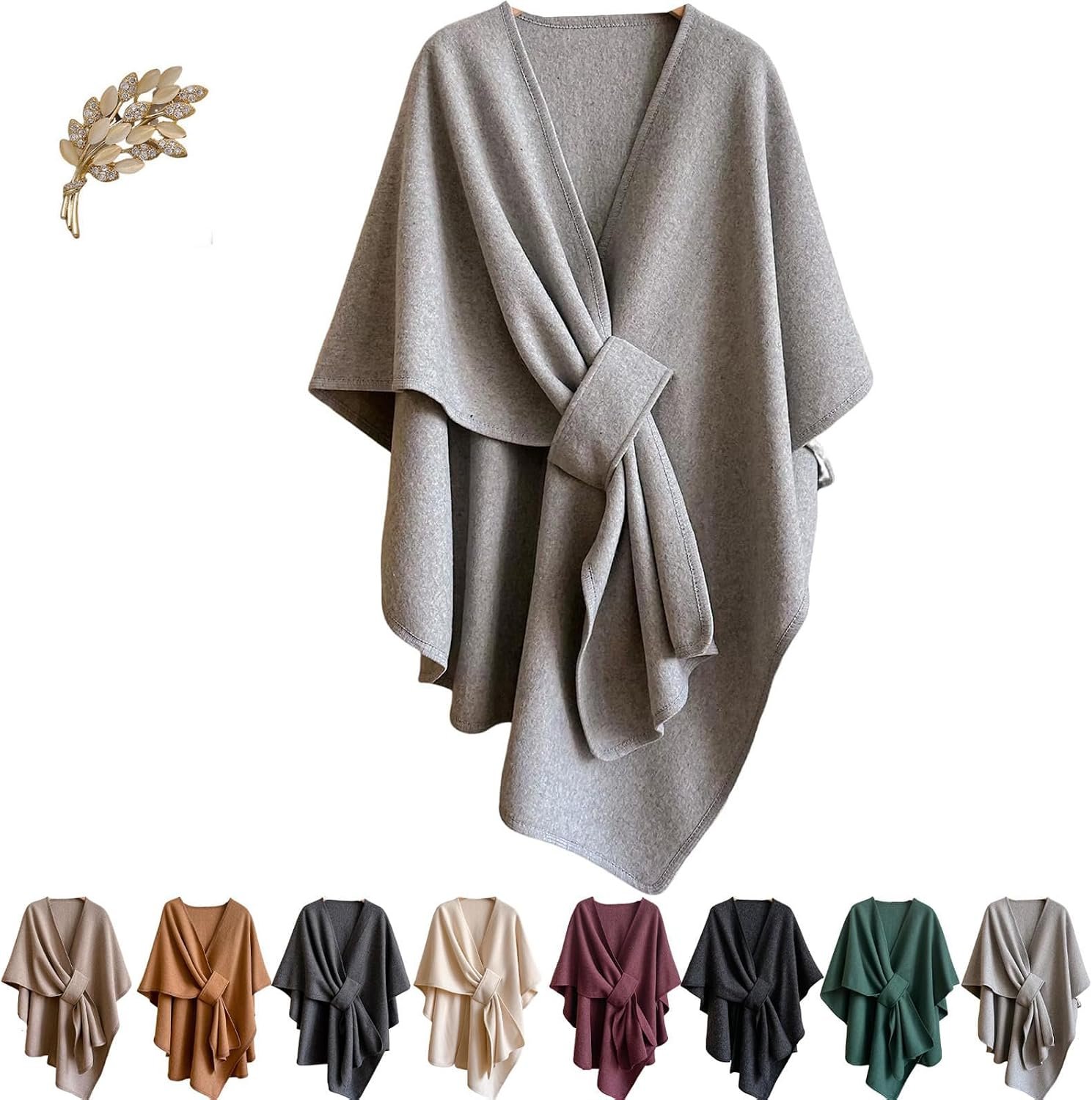 Fleece Drape Shawl Wrap for Women