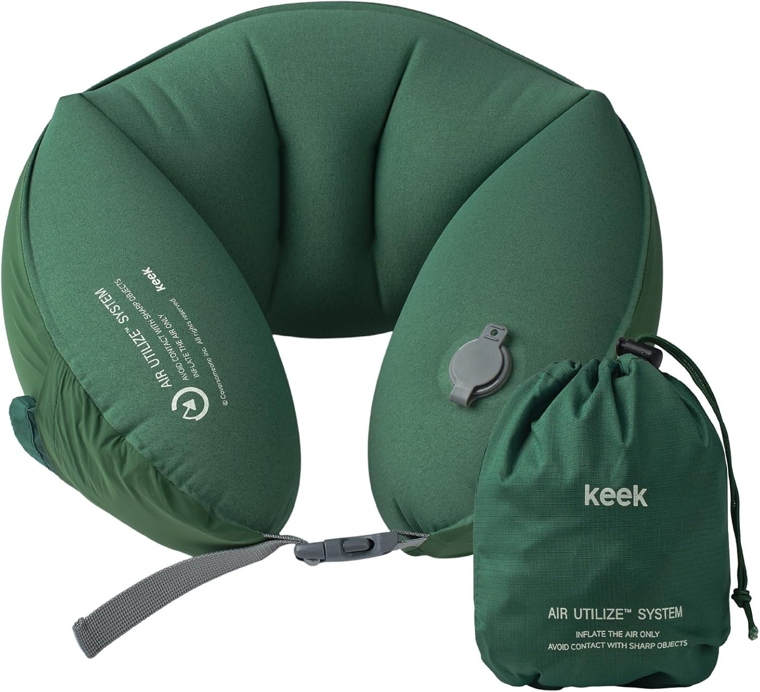 KEEK PillowO Travel Neck Pillow – Ultra-Light 82g, Packs Smaller Than a Passport, Perfect for Flights, Commuting & Camping