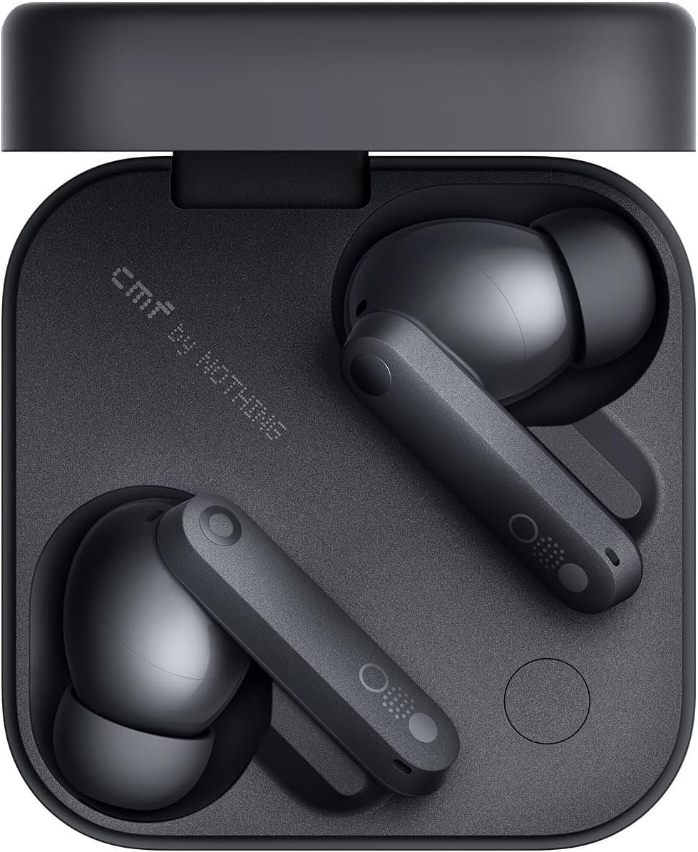 CMF Buds Pro 2 Wireless Earbuds with Smart Dial, 50dB Hybrid Noise Cancelling Earbuds Wireless Bluetooth 5.3, 11mm Bass with LDAC, 6 Hi-Res Audio Mics, 43H Playtime, Fast Charging Case, Dark Grey