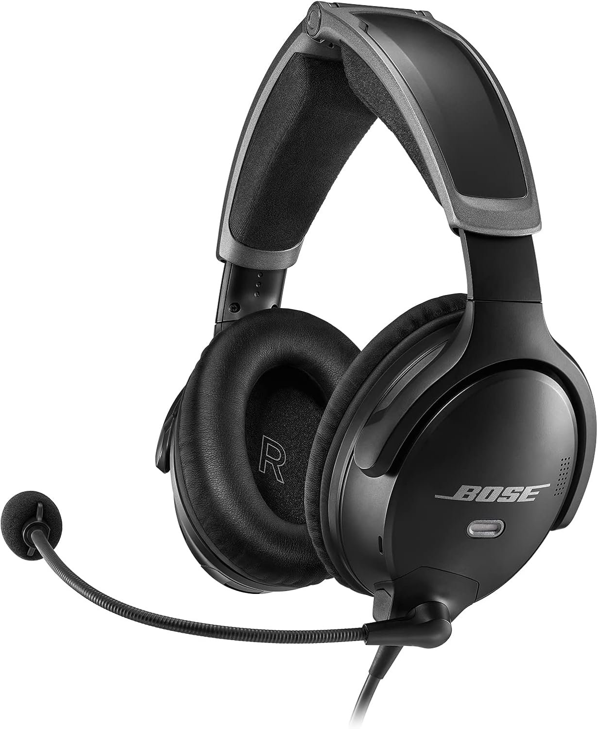 Bose A30 Bluetooth Aviation Headset – Lightweight Comfortable Design, Adjustable ANR and Noise Cancelling Microphone, [Dual Plug] – Black