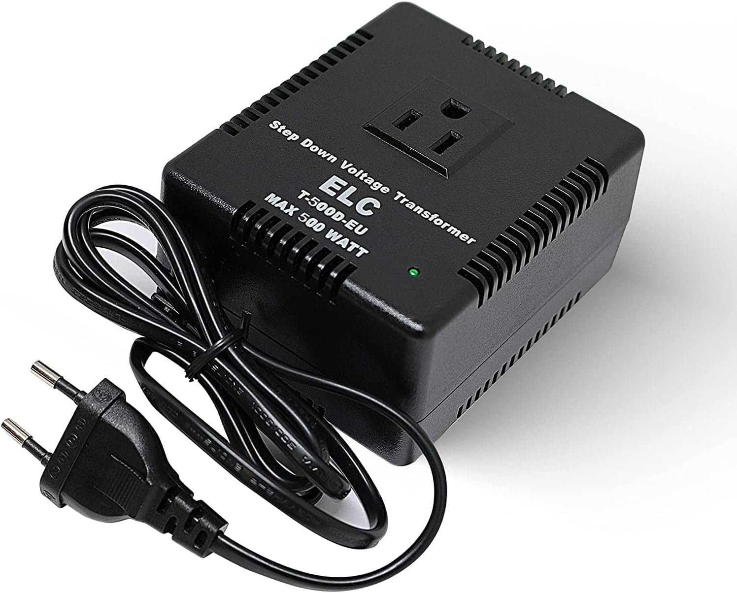 ELC 500-Watt Voltage Converter – Step Down – 220v to 110v / 240v to 120v Travel Power Converter – for Hair Straightener, Hair Dryer, Laptops and Chargers, CE Certified [3-Years Warranty]