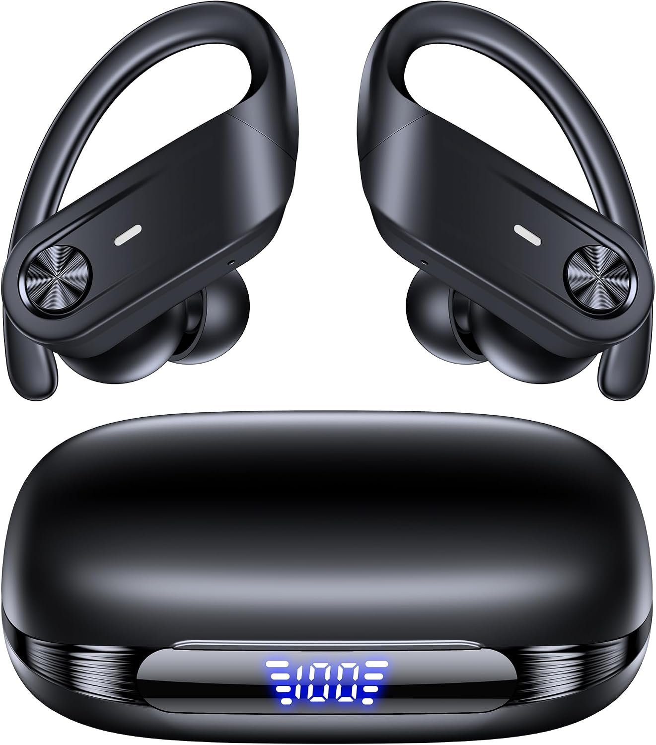 Hybrid Active Noise Cancelling Wireless Ear Buds 80 Hrs Playtime Hi-Res Stereo Quality Bluetooth Earbuds with Transparency Mode Headphones Bluetooth Earhooks ANC Earphones for Work Sports Travel