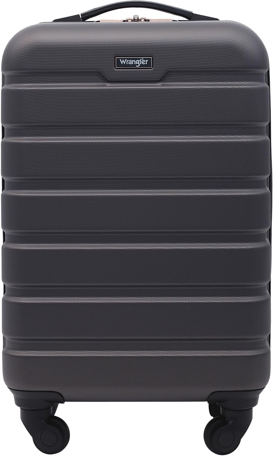Wrangler 22″ Hardside Spinner Carry-On Luggage, Charcoal