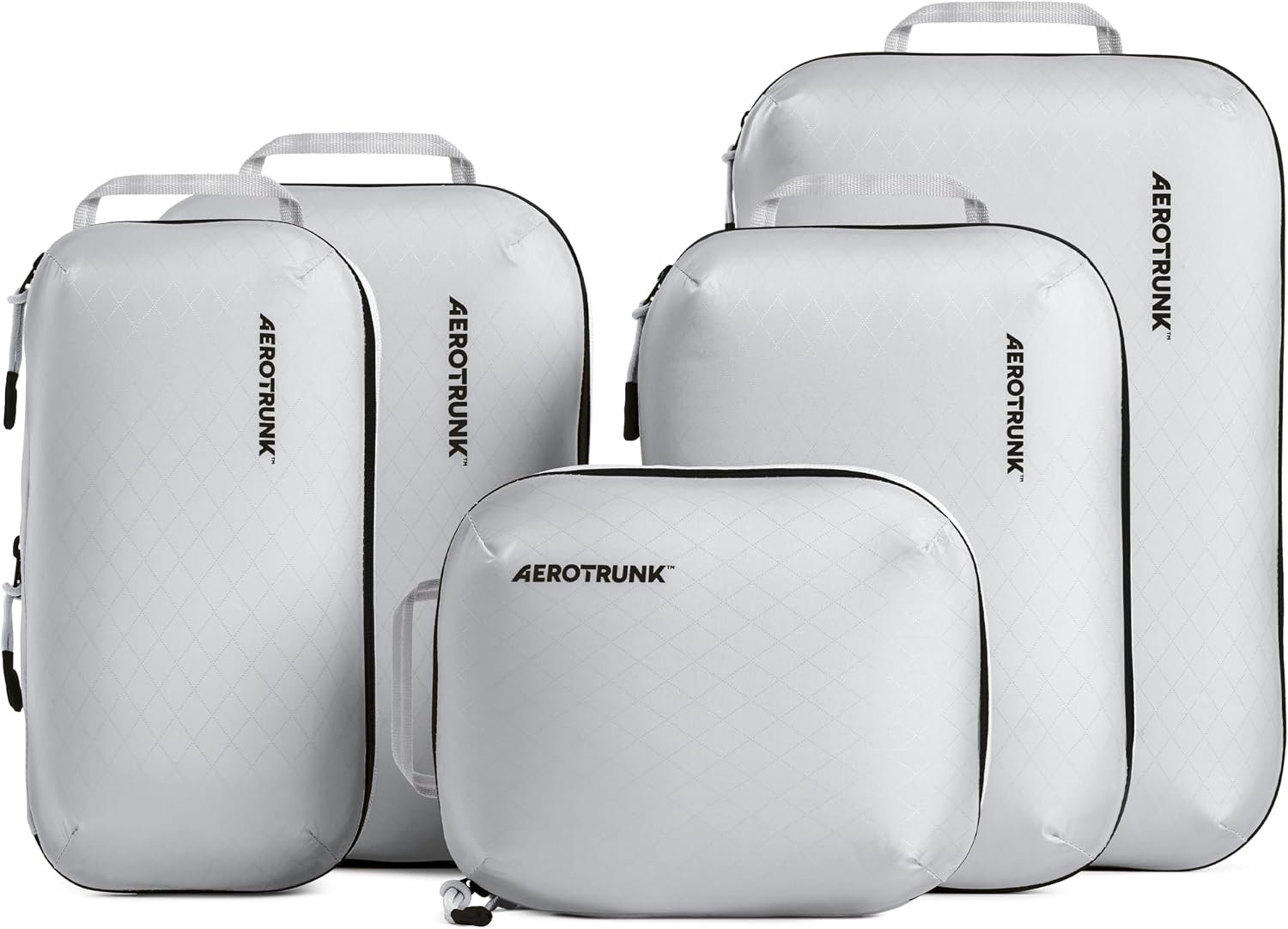 Aerotrunk Ultralight Compression Packing Cubes for Travel, 6-Pack, Grey
