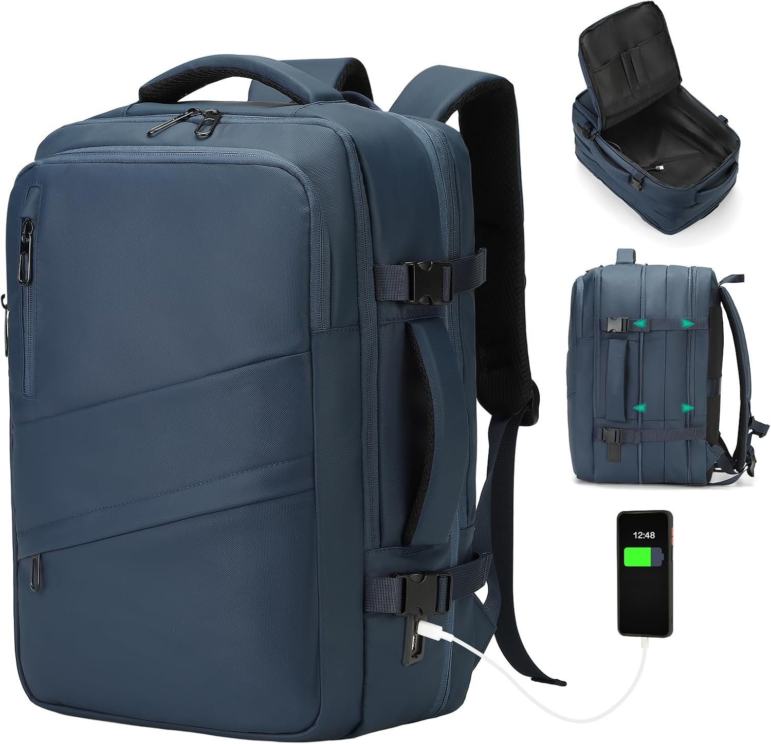 Travel Backpack,Expandable Carry on Daypack Personal Item Bag