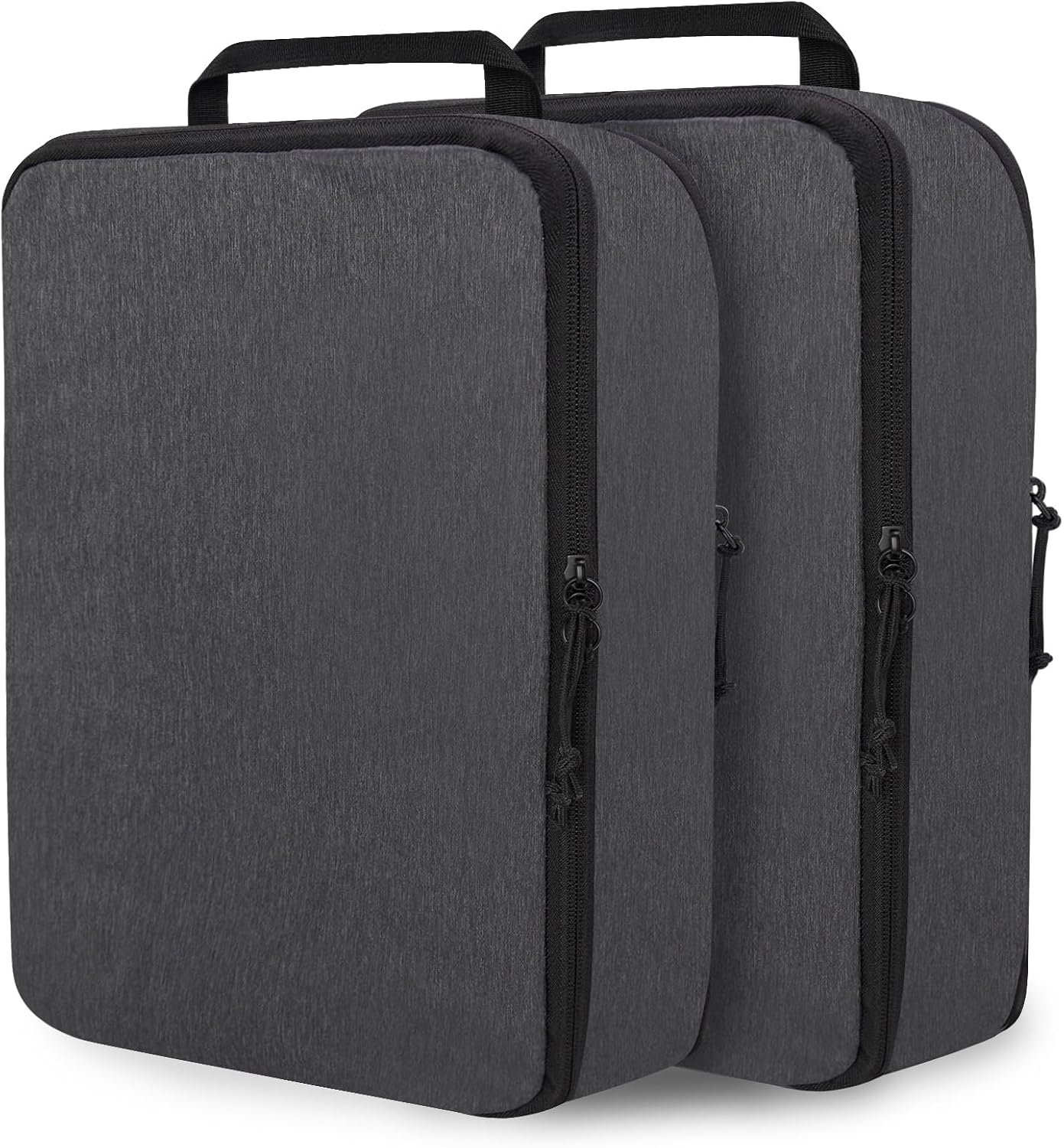 Compression Packing Cubes for Travel Suitcase Organizer Bags, Black, XL