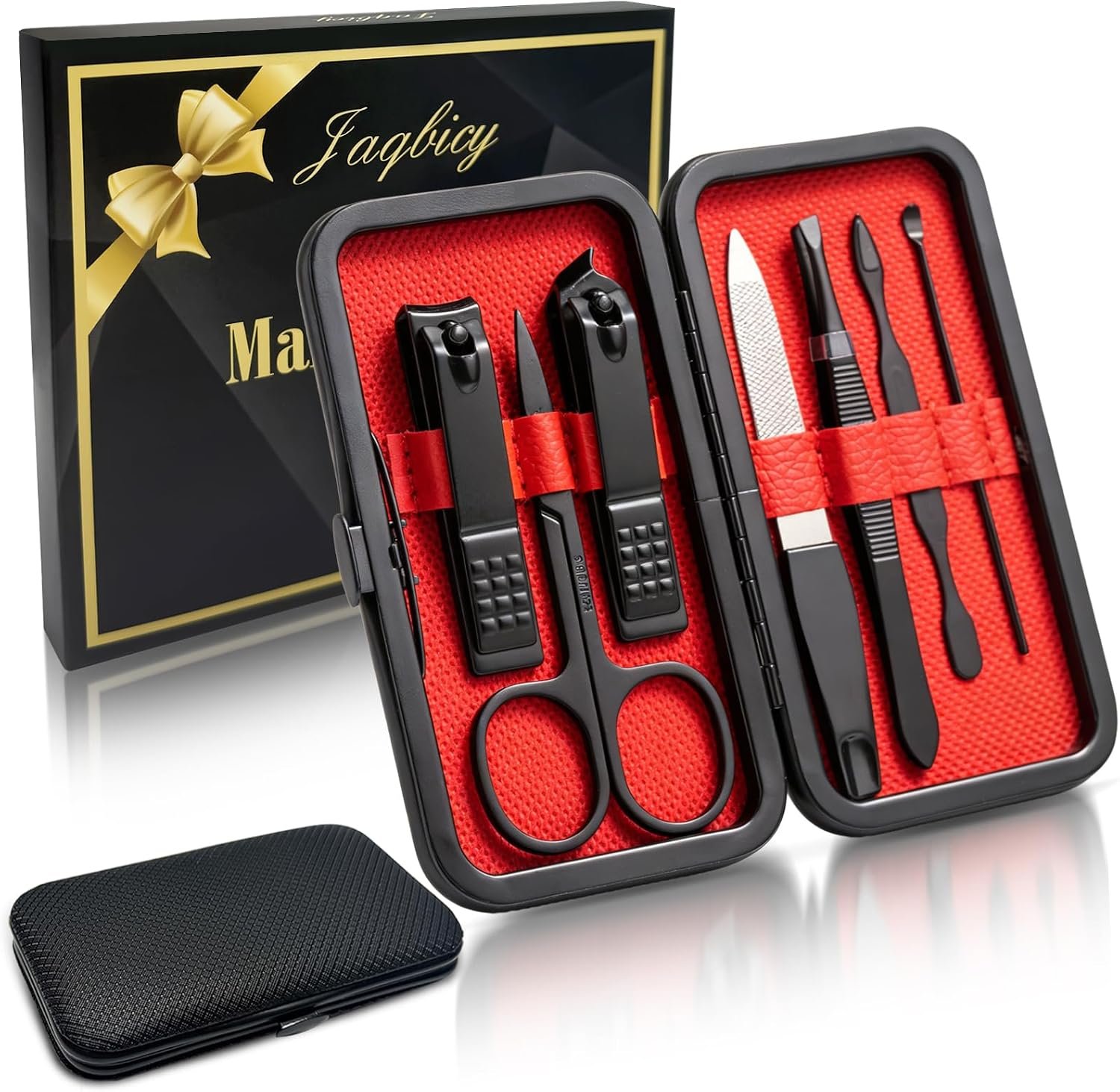 Stocking Stuffers Gift for Dad Men, Manicure Set Nail Clippers Grooming Kit with Travel Case, Personal Care Tools Birthday Gifts for Men Women