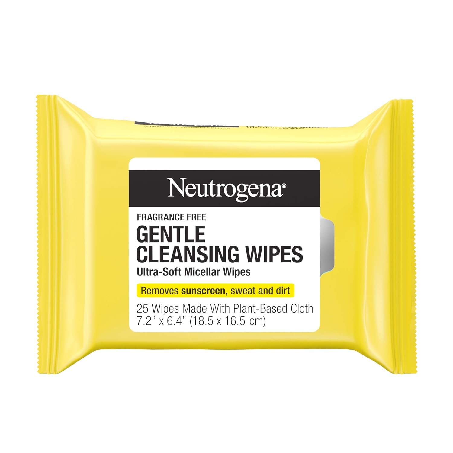 Neutrogena Gentle Facial Cleansing Wipes, Fragrance Free, 25 ct