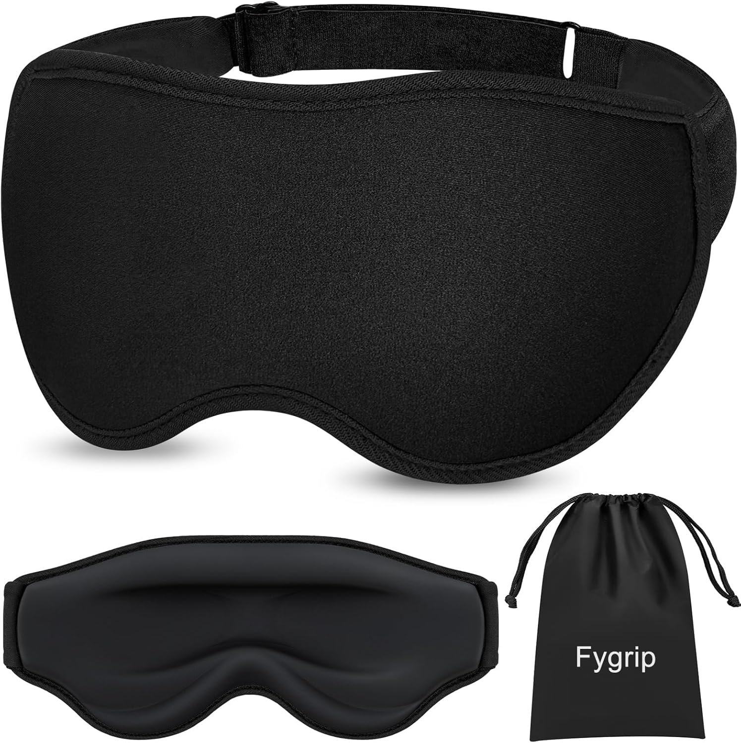 Fygrip 3D Eye Mask Sleep Mask for Men & Women, Black