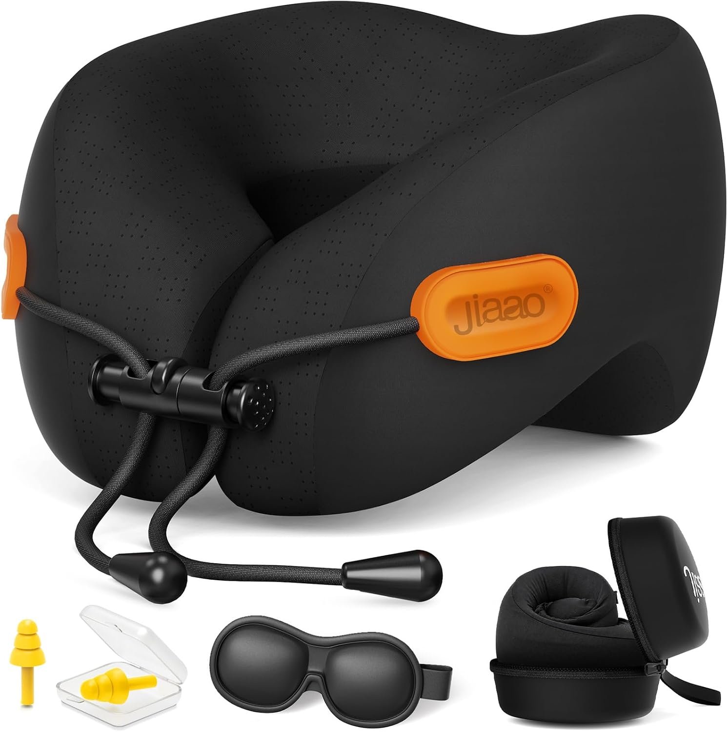 jiaao Travel Pillow,Airplane Neck Pillow with 360° Neck and Chin Support