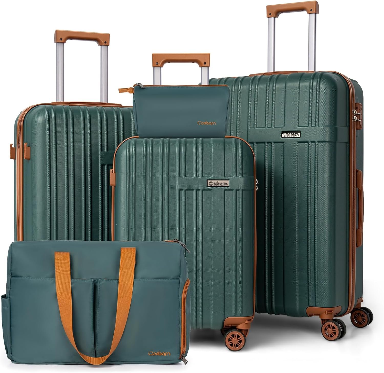 Luggage Sets 5 Pcs, Hardshell Lightweight Durable Suitcase With TSA-Lock