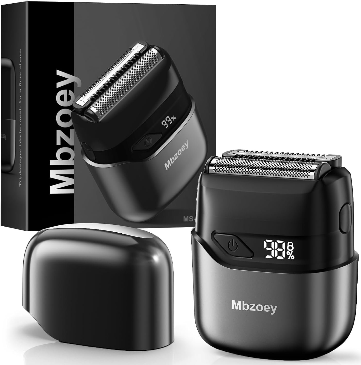 Mbzoey Electric Foil Shavers for Men: IPX7 Waterproof – Magnetic Cover