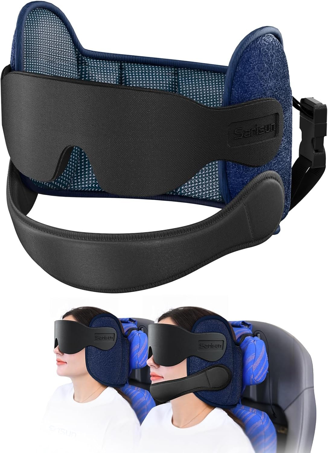 SARISUN Travel Pillow for Different Heights, Stable Head and Chin Support