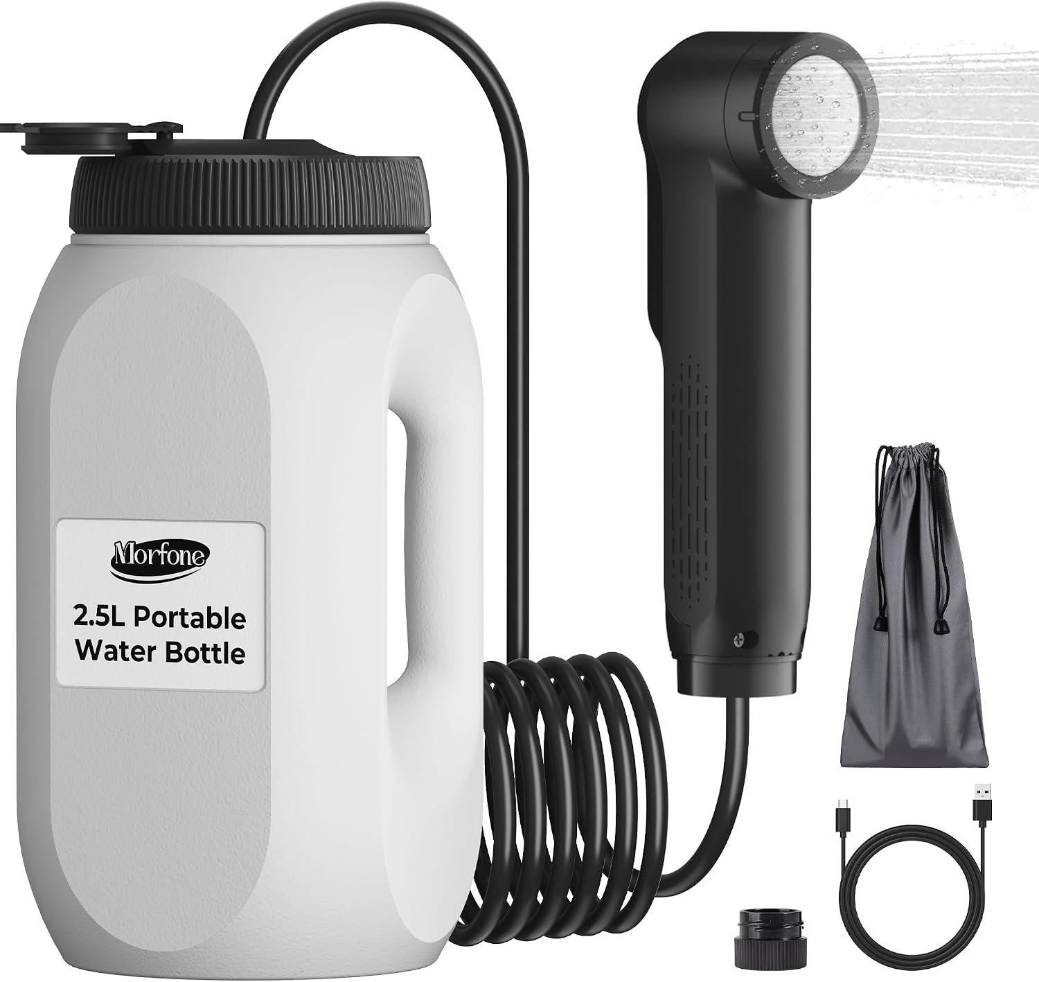 Portable Bidet for Travel Electric Handheld Sprayer 2.5L Large Tank