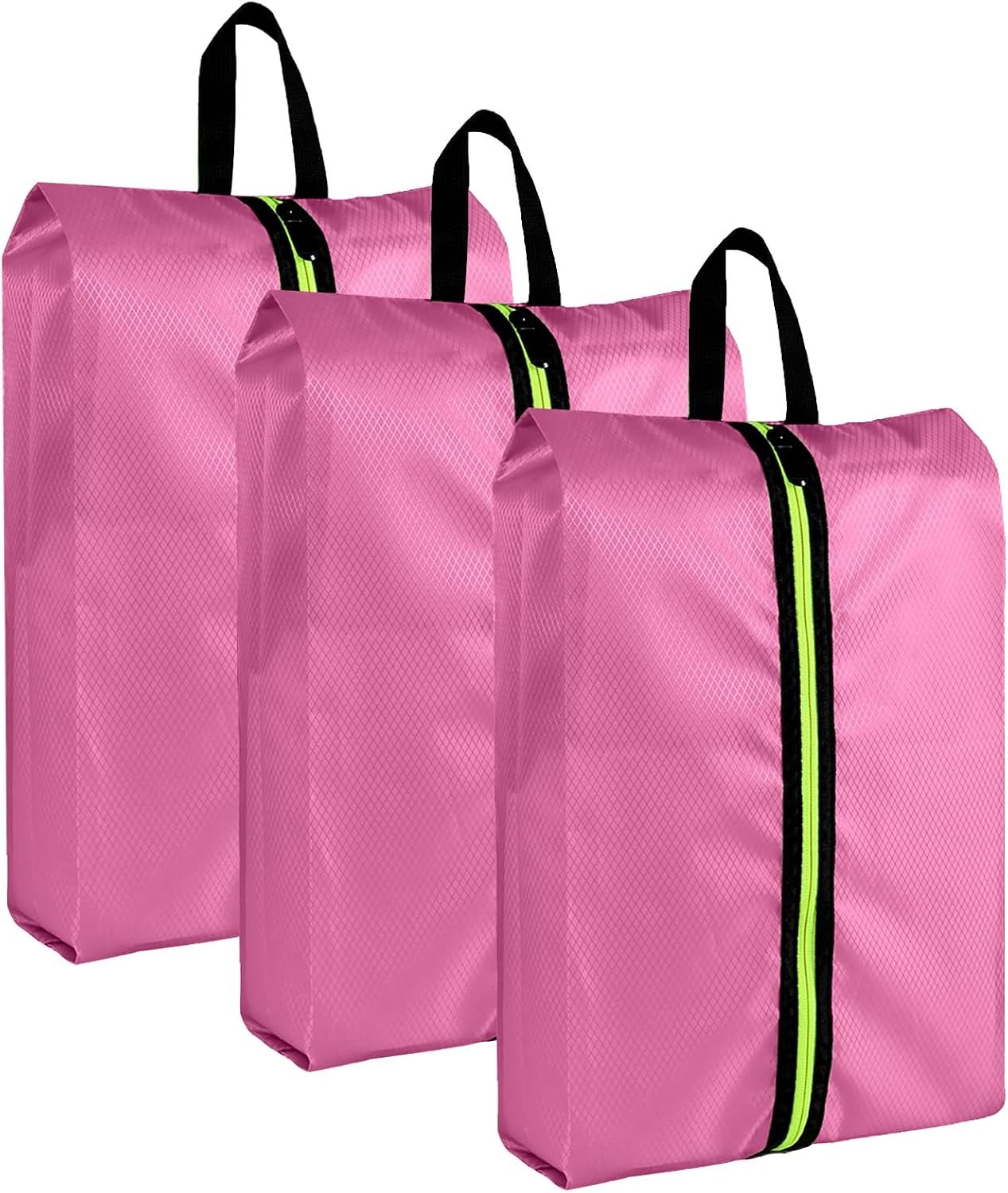 Shoe Bags for Travel, Large Capacity Oxford Fabric 3 Pack Pink