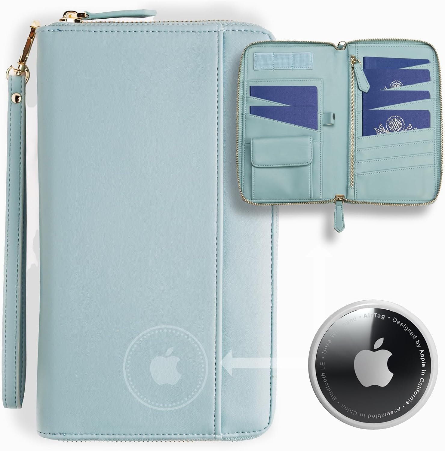 Travel Document Organizer – RFID Passport Wallet Case Family Holder Id Wristlet