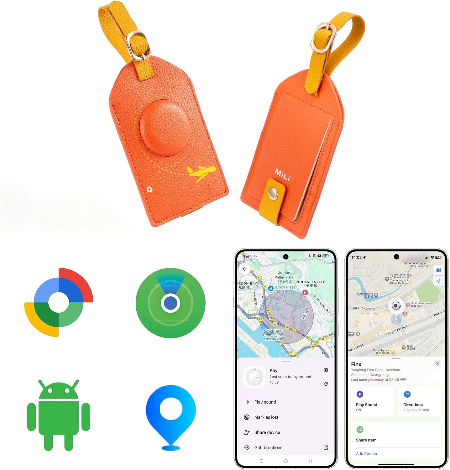 MiLi Smart Bluetooth Luggage Tracker Tag for iOS & Android
