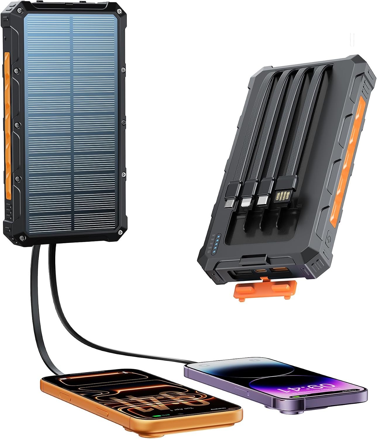Solar Charger Portable Power Bank 20000mah External Battery Pack for iphone