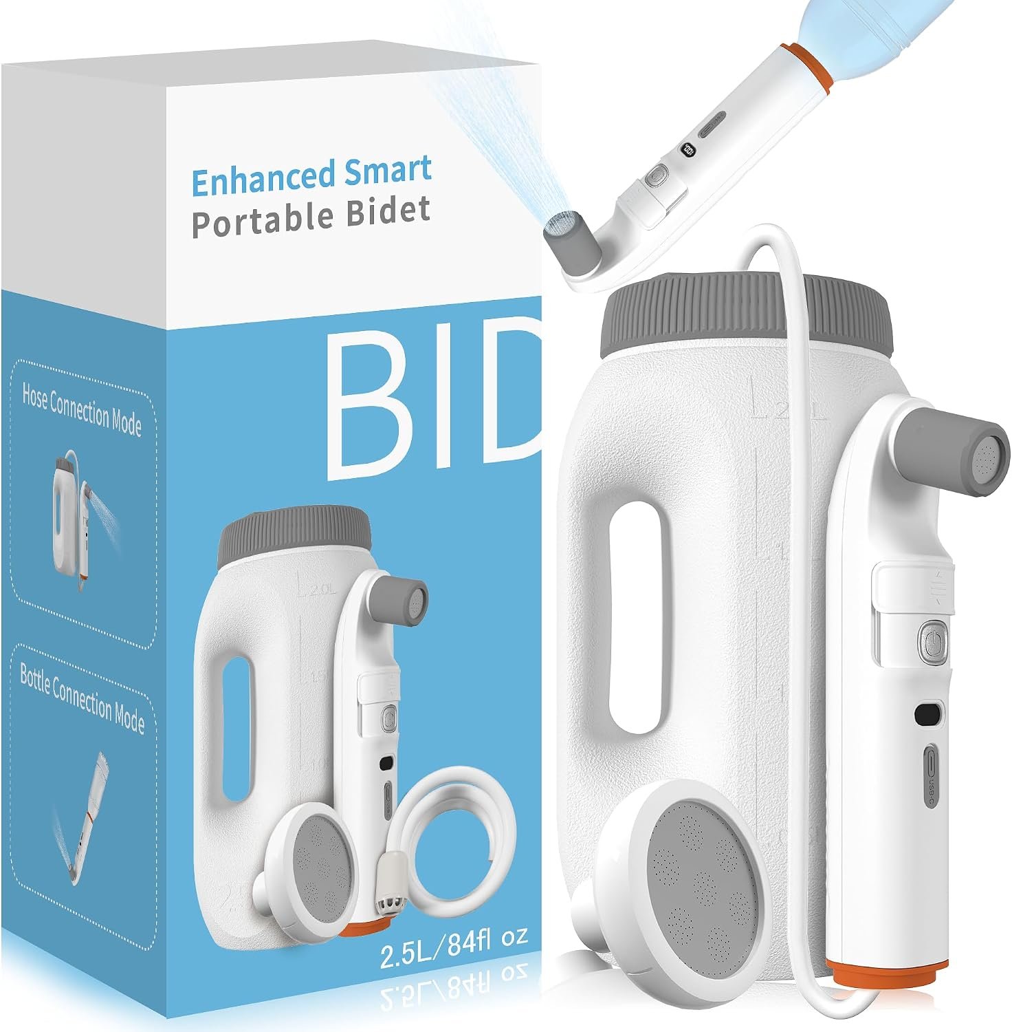 Portable Bidet, Travel Bidet for Women＆Men with LED Display & 2.5L Tank