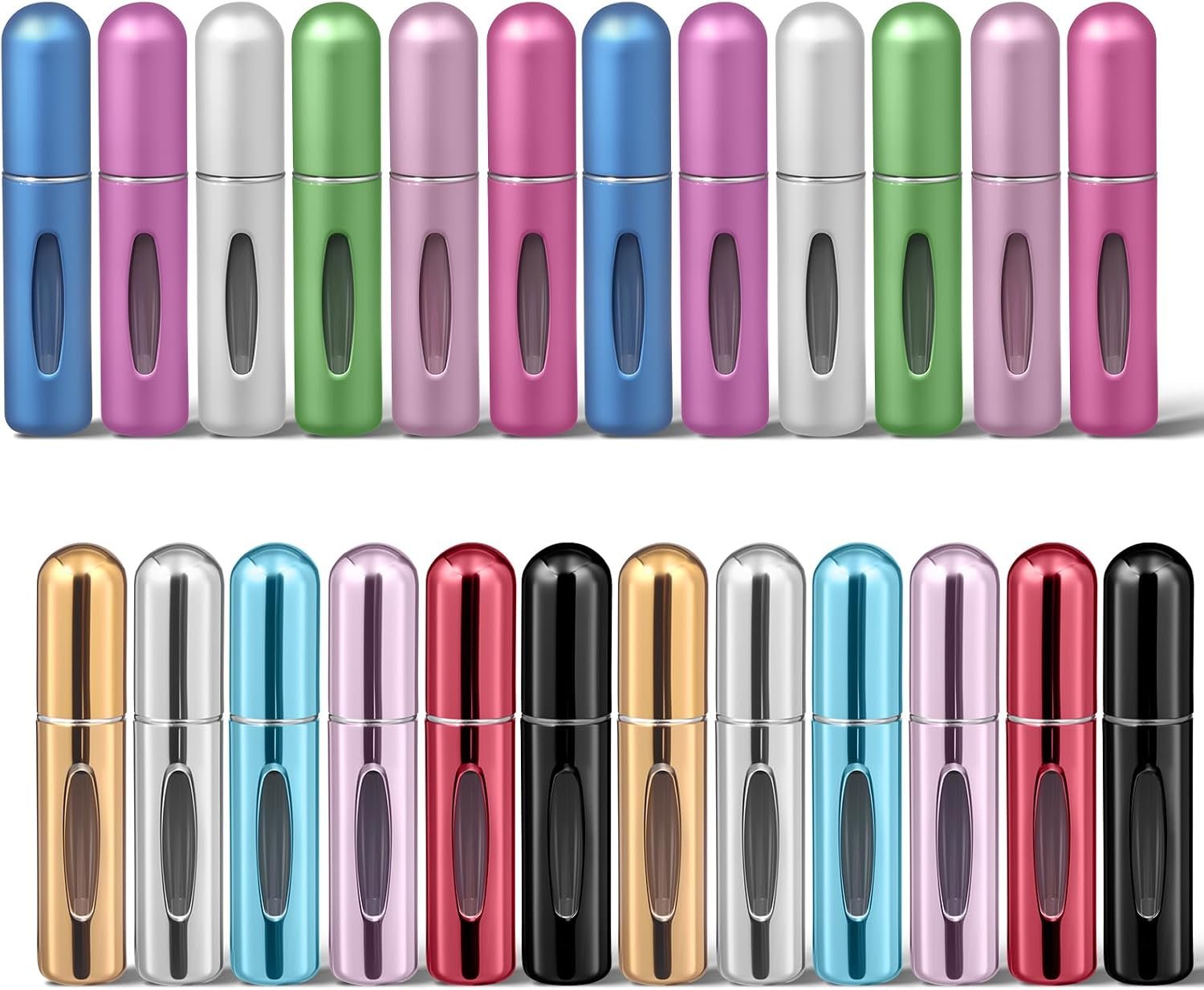 24 Pcs 0.16oz 5ml Refillable Travel Perfume Atomizer Bottles