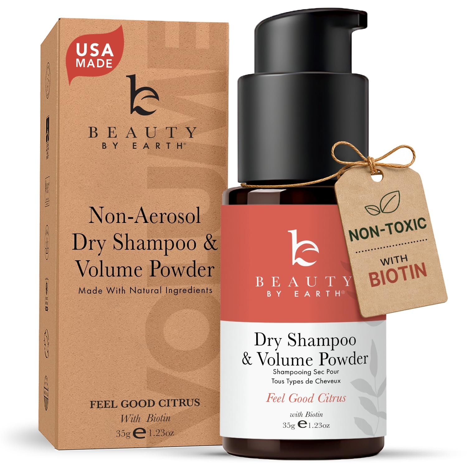 Non Aerosol Dry Shampoo Powder – USA Made with Natural, Organic Ingredients