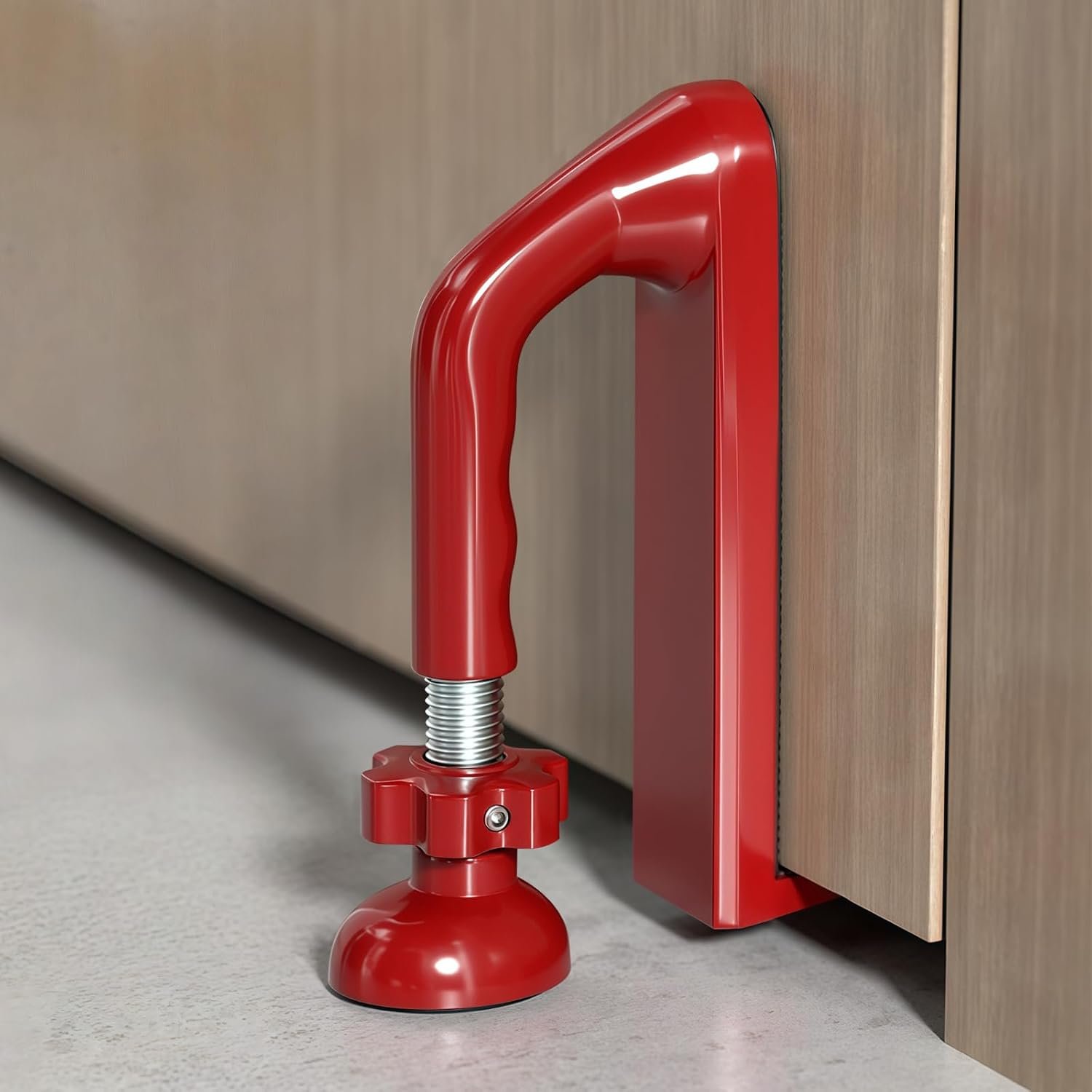 Portable Door Lock Travel Security, Red Anti-Theft Stopper