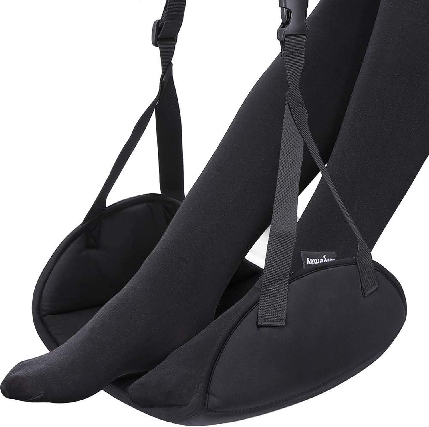Upgraded Airplane Foot Rest (Premium Memory Foam) – Thickened Super-Size Airplane Foot Hammock to Relax Your Feet – Perfect Airplane Travel Essentials for Long Flight Plane (Extra Large)