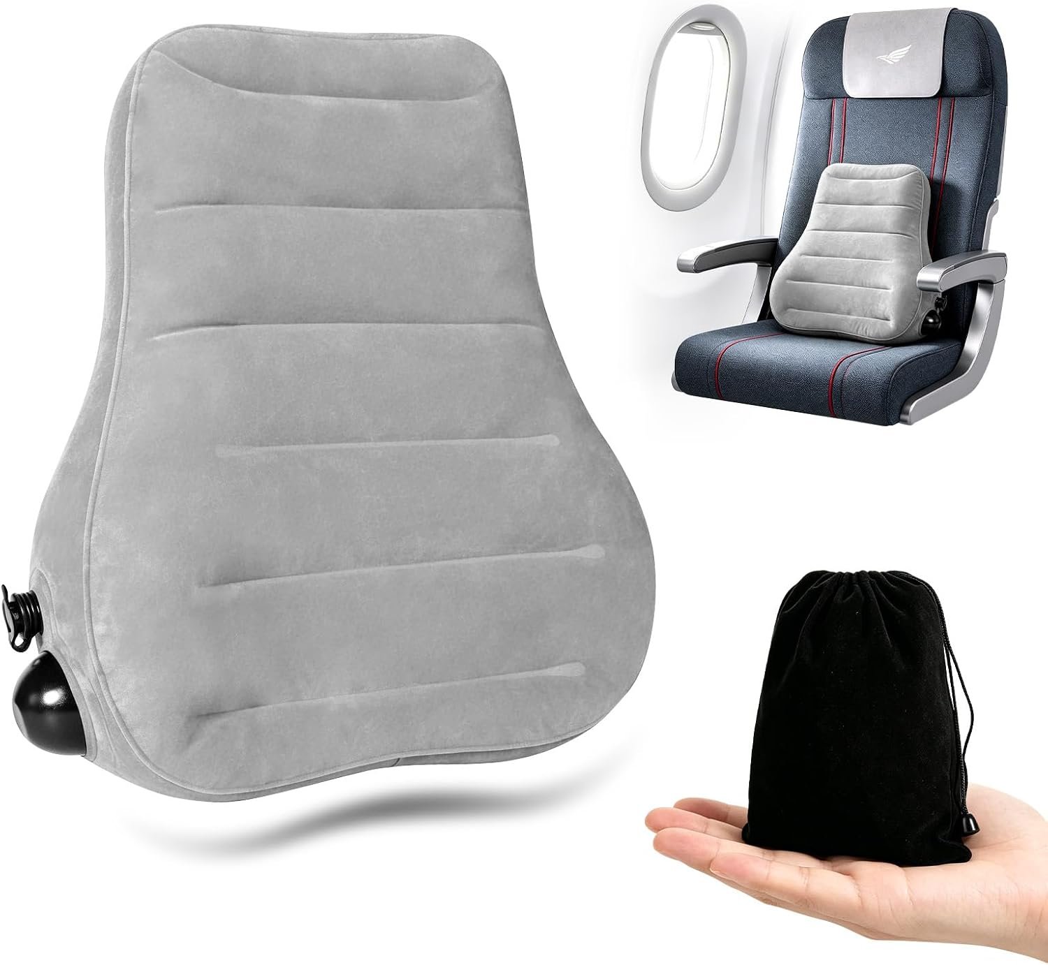 Portable Lumbar Pillow Inflatable Support Pillow – Inflatable Waist Cushion
