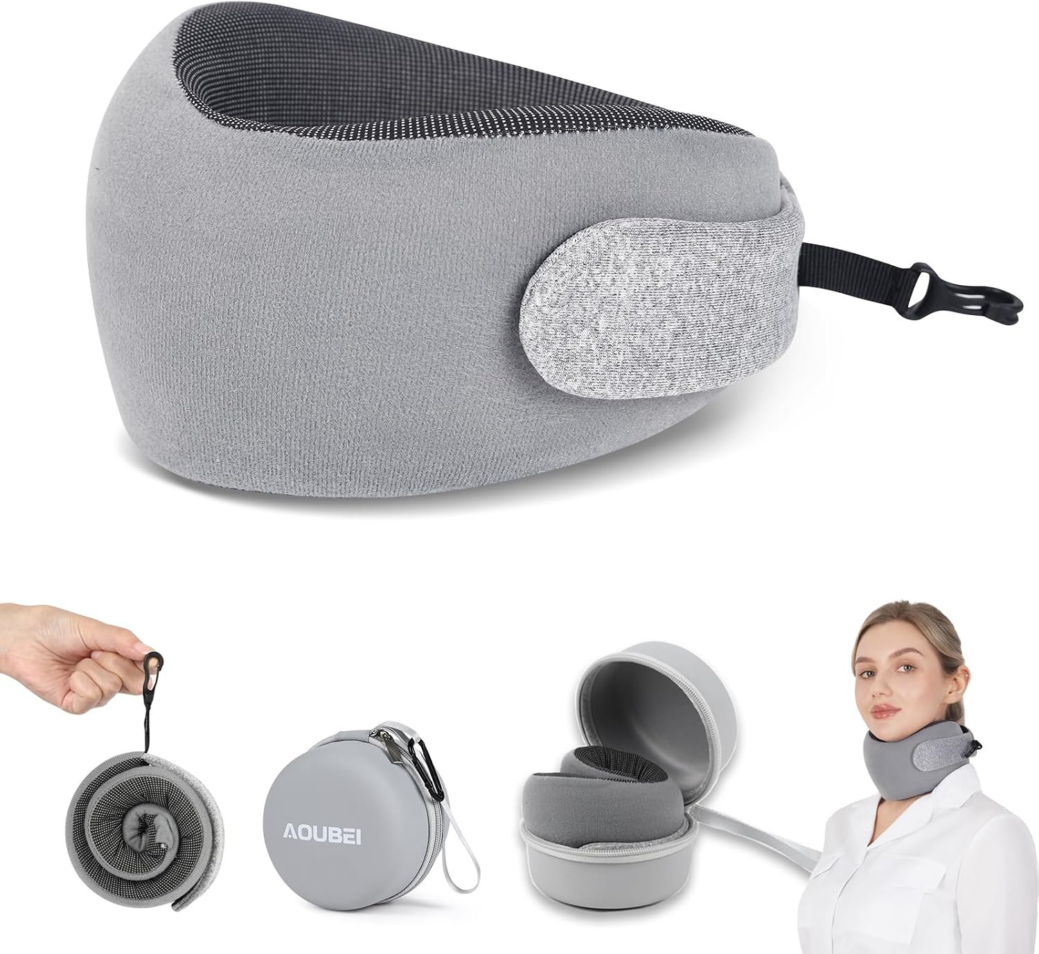 Compact Chin Support Travel Pillow for Petite People