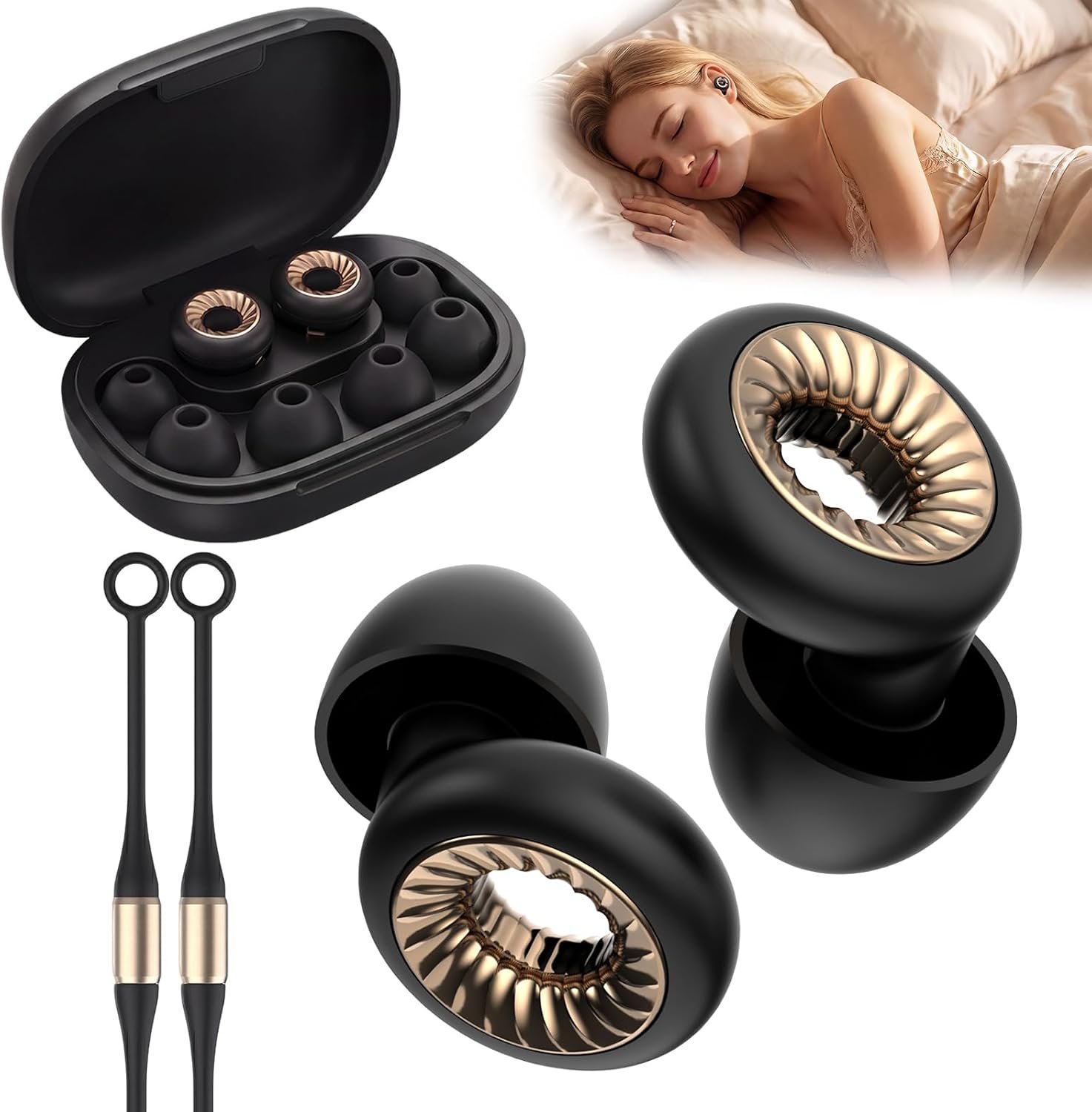 Silicone Sleep Ear Plugs, 24dB Noise Cancelling Reusable Earplugs