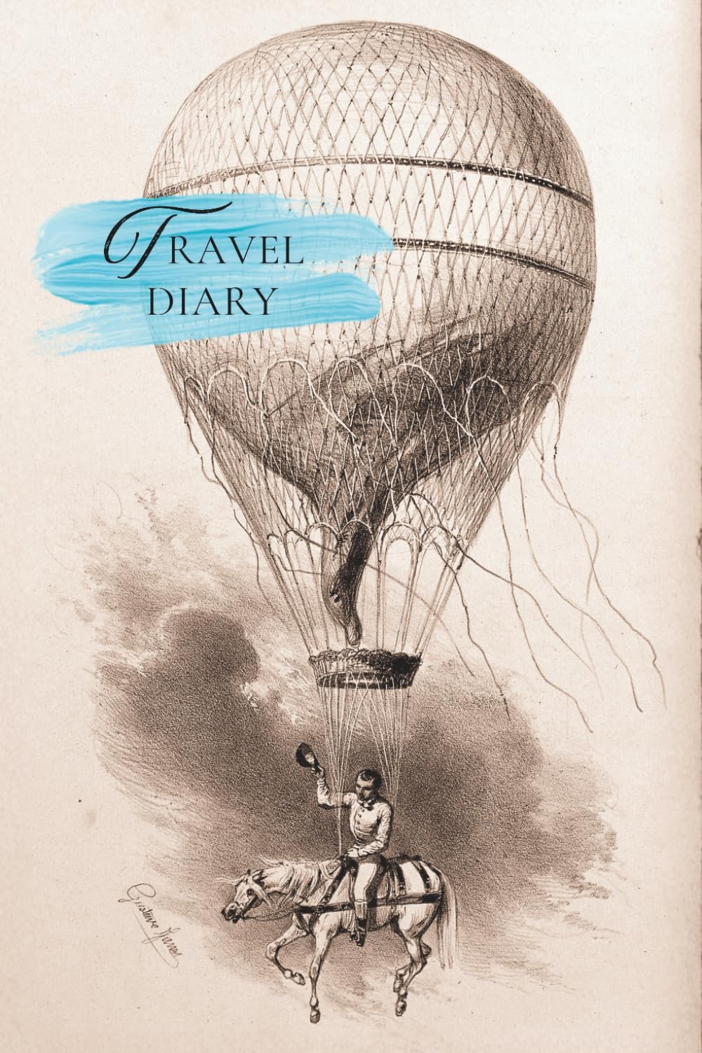 Travel Diary – Guided Trip Journal with Prompts for Daily Memories, Expenses & Reflections – 6×9 Travel Notebook for 30-40 Days, Quirky Vintage Balloon Cover