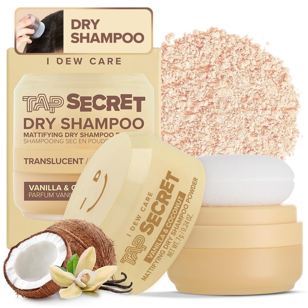 I DEW CARE Tap Secret Mattifying Dry Shampoo Powder – Vanilla & Coconut