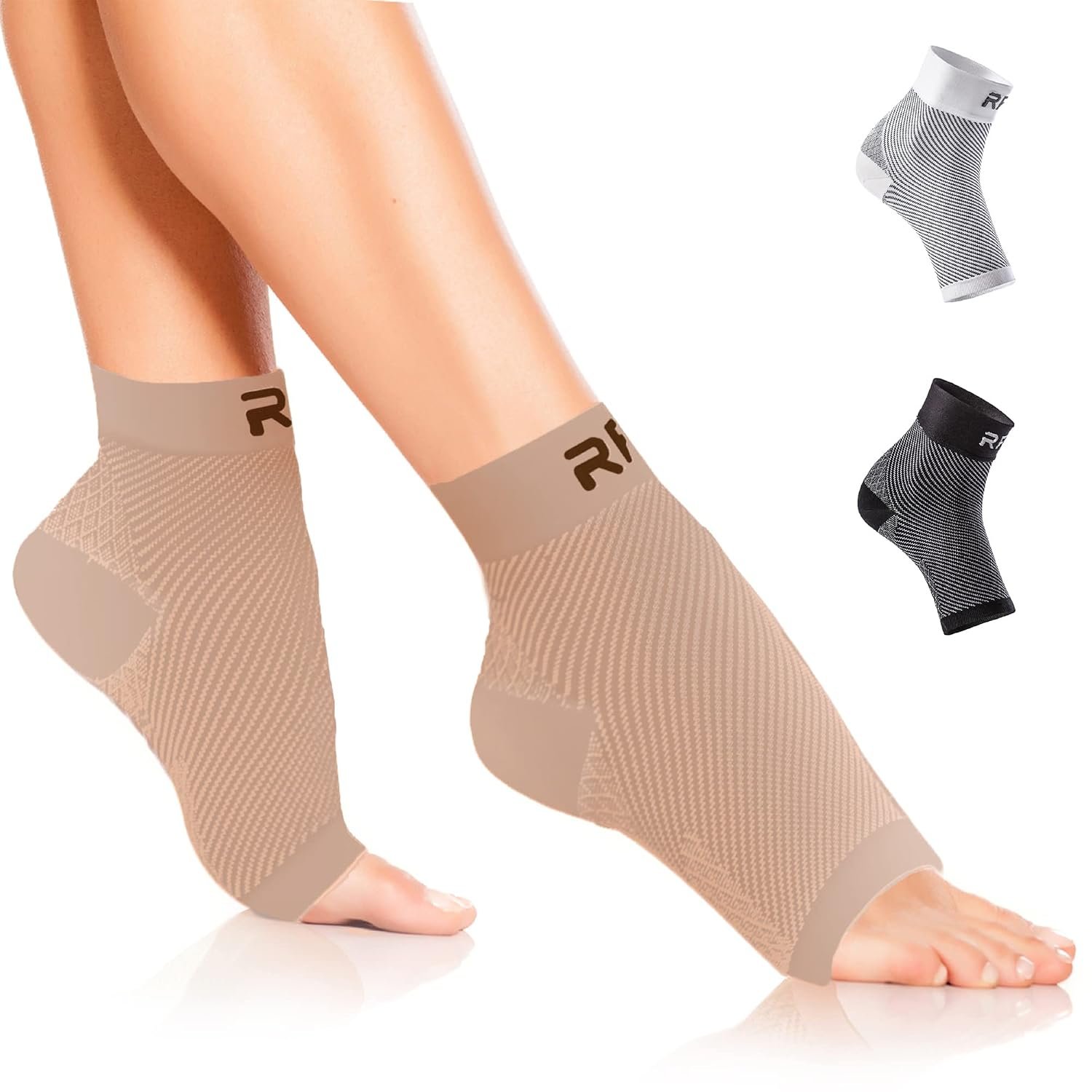 Run Forever Plantar Fasciitis Compression Socks, Ankle Brace for Foot Pain