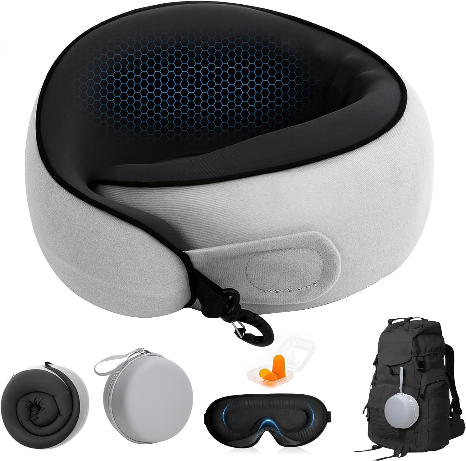 360° Full Support Compact Neck Airplane Pillow for Car, Office