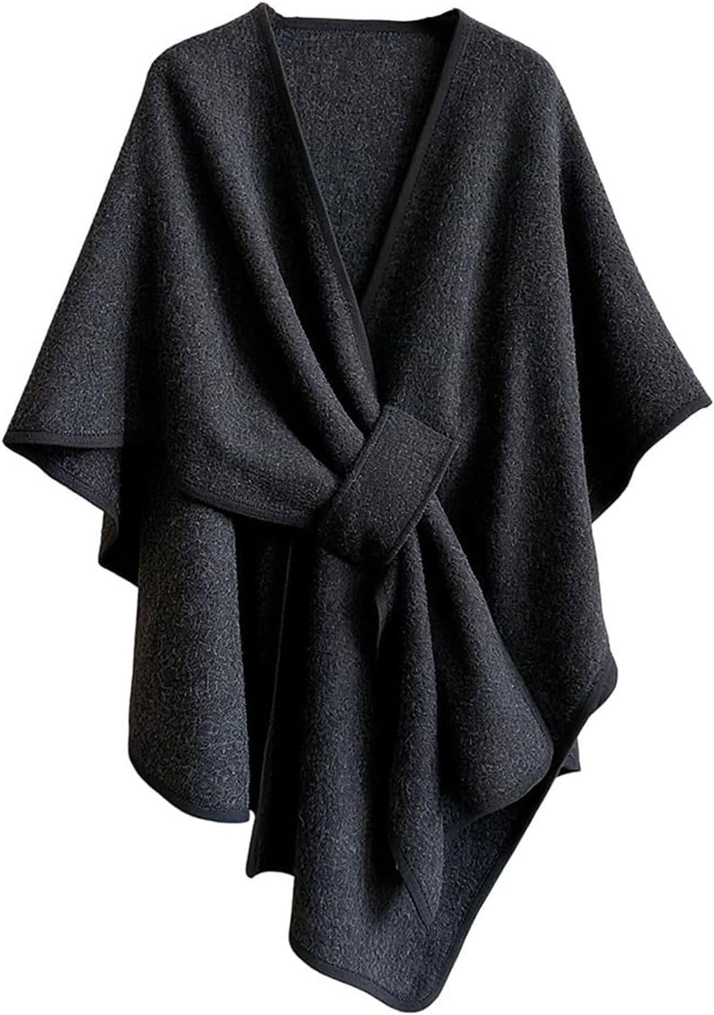 Fleece Drape Shawl, Pull-Through Fleece Shawl for Women – Stays in Place Loop Tab Wrap, Ultra Soft Shoulder Cozy