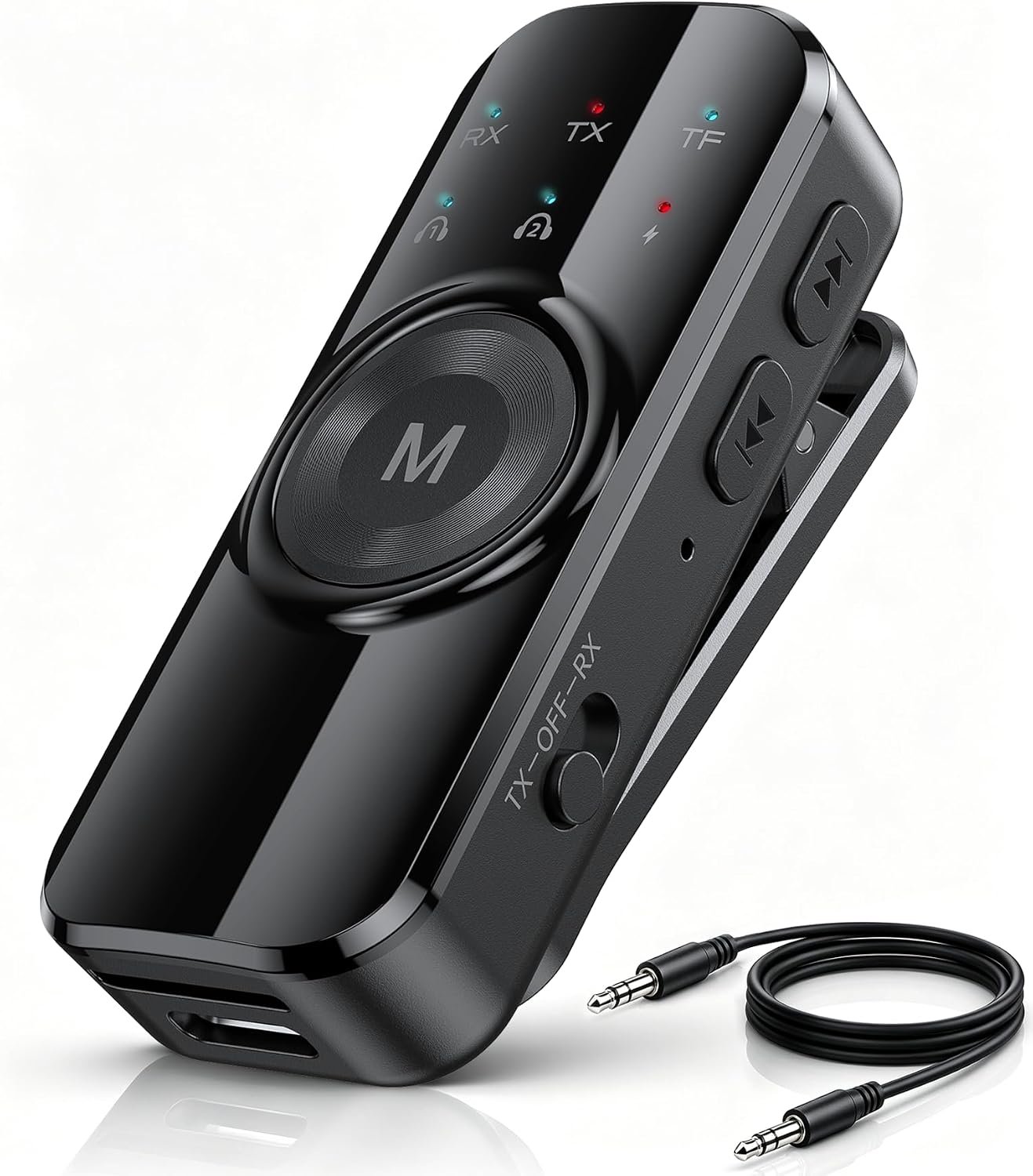 Bluetooth Transmitter Receiver, Dual Link Airplane Bluetooth Adapter 3.5mm