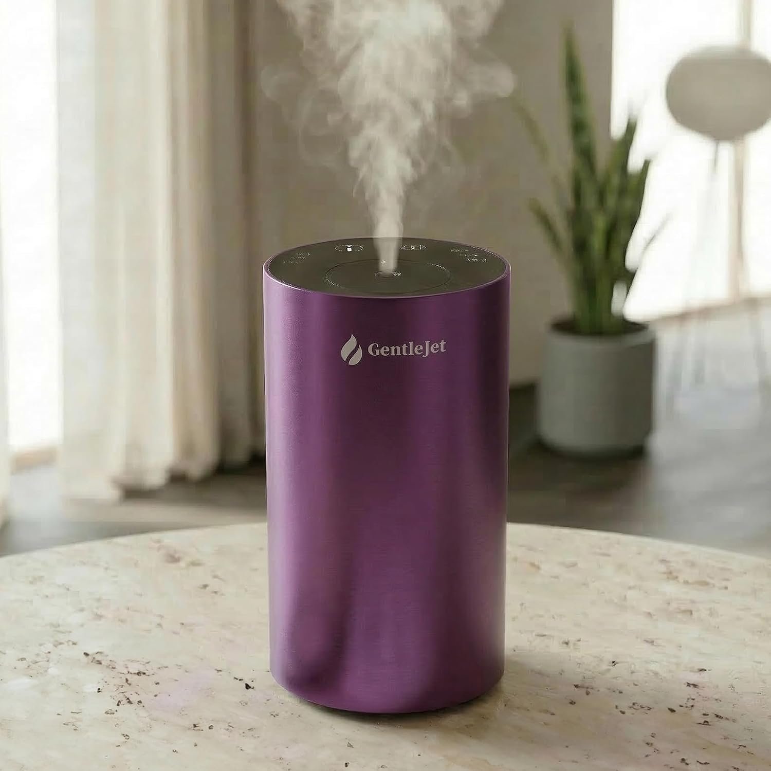 GentleJet LiteMist Waterless Rechargeable Aroma Diffuser for Bedroom, Office & Car, Cold-Air Essential Oil Mist, Aluminum Body, 20ml
