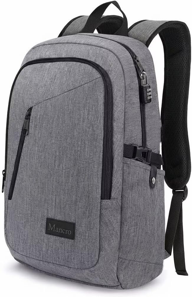 Mancro Laptop Backpack for Travel, Anti-theft Business Backpack for Men