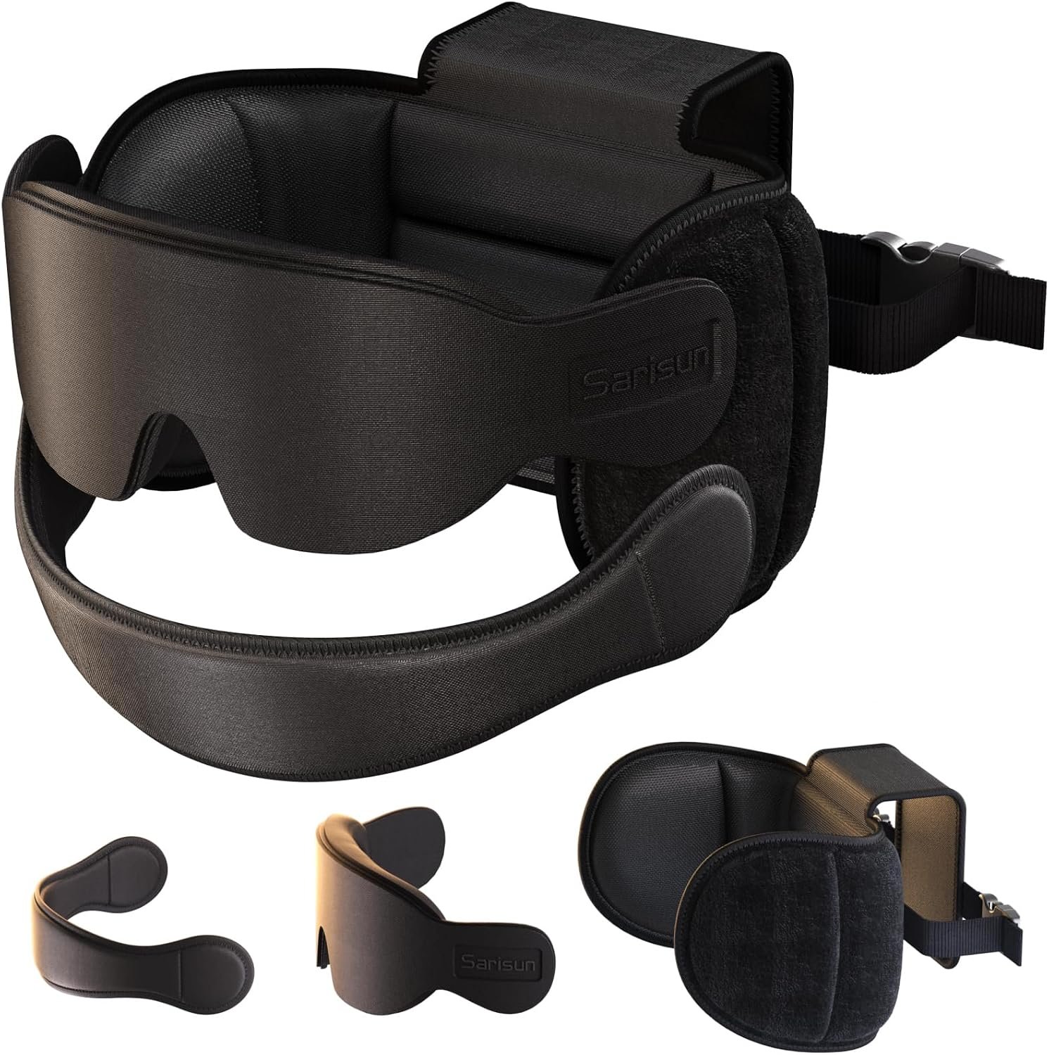SARISUN Travel Pillow with Chin Strap for Different Seats, Stable Support