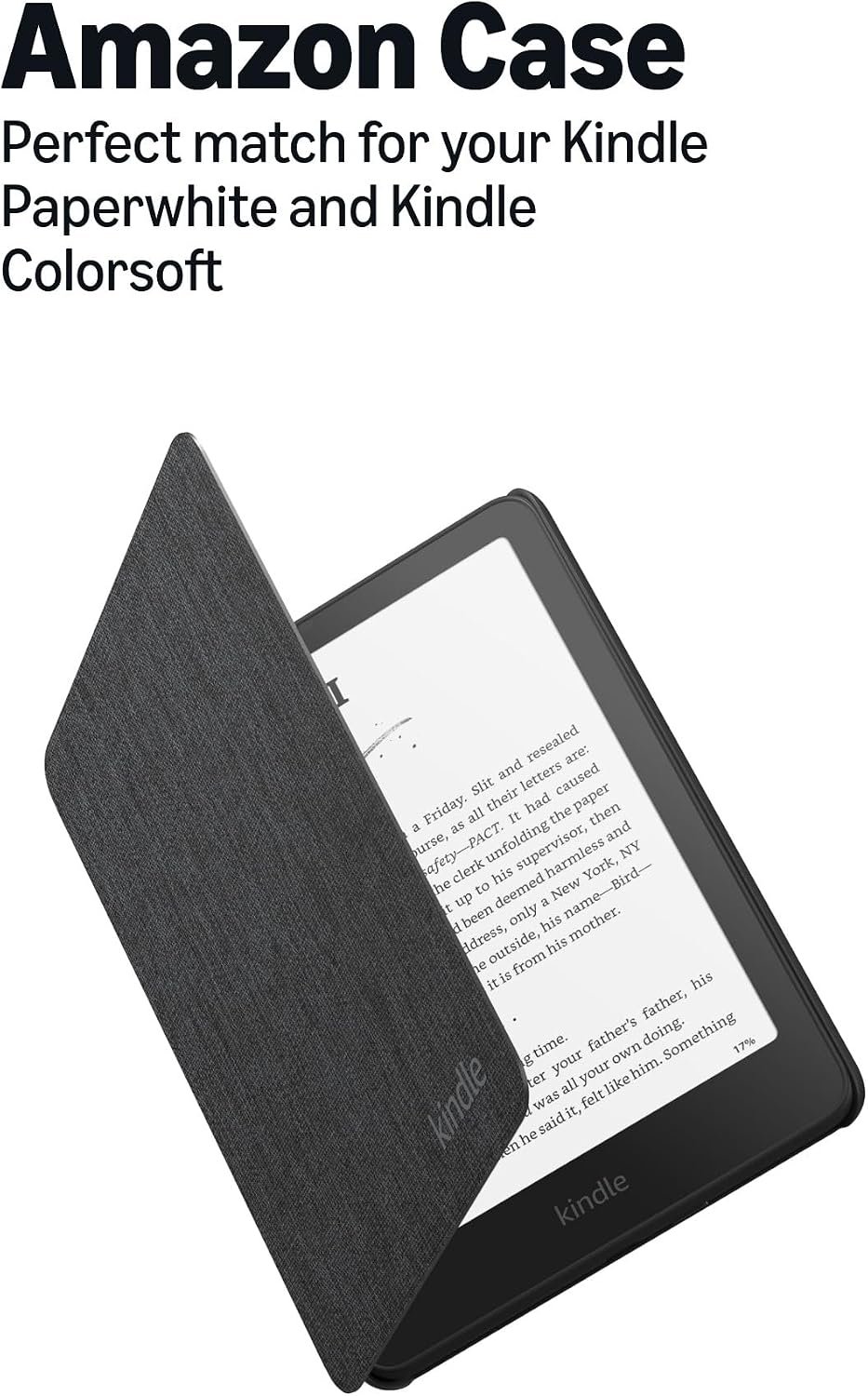 Amazon Kindle Paperwhite and Kindle Colorsoft Case, Lightweight and Water-Safe, Foldable Protective Cover – Fabric