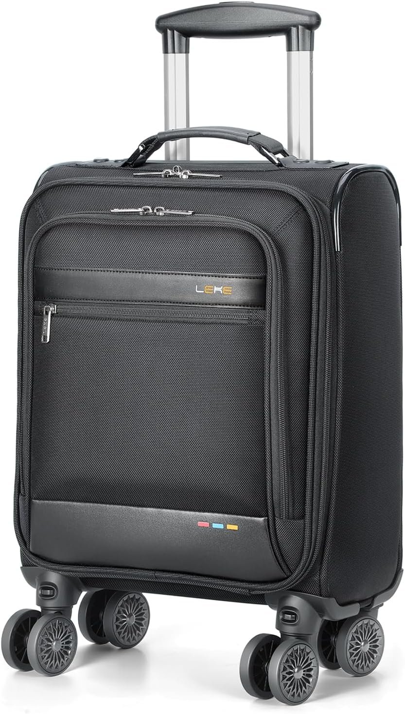 16 inch Underseat Carry On Luggage with Wheels Black