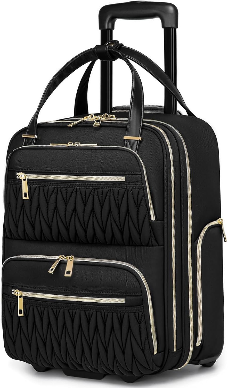 RUCYEN Carry-On Underseat Luggage with Wheels,Underseat Lightweight Suitcase for Women,16 inch Airlines Luggage for Overnight Business Travel
