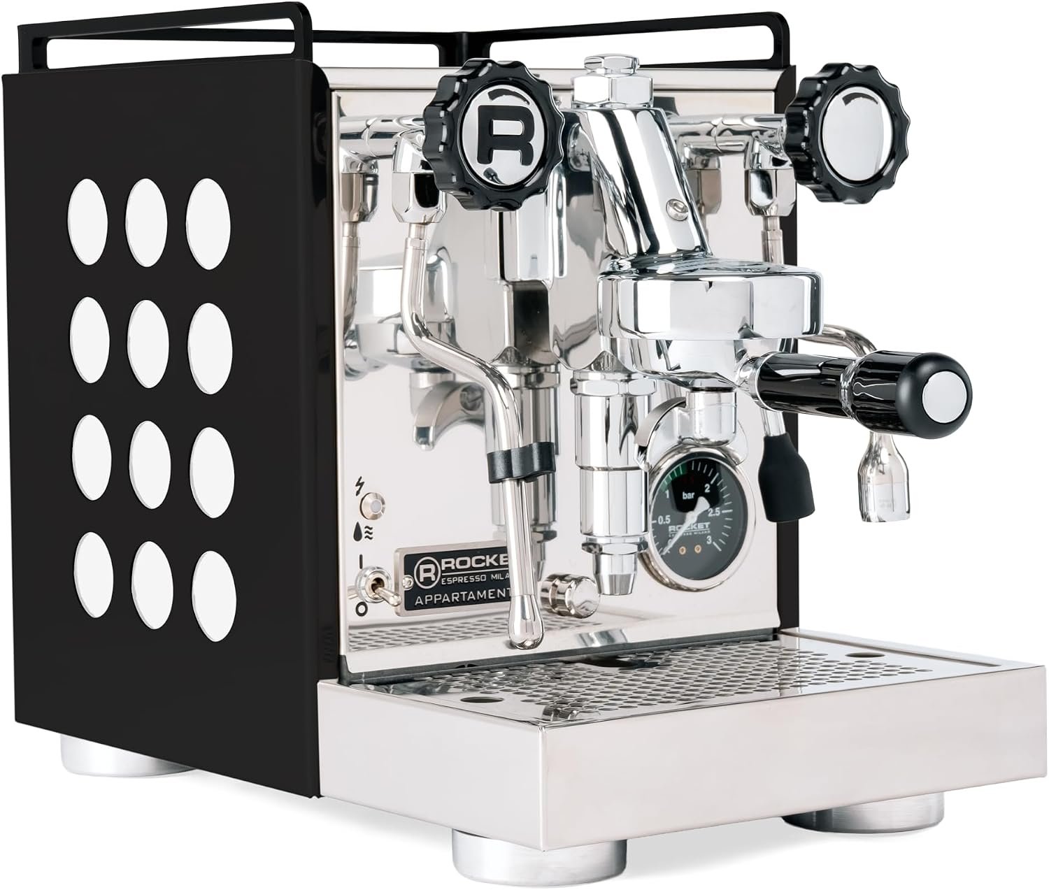 Rocket Espresso Appartamento 2.0 Espresso Machine | Heat Exchanger | 1.8L | (Black and White)