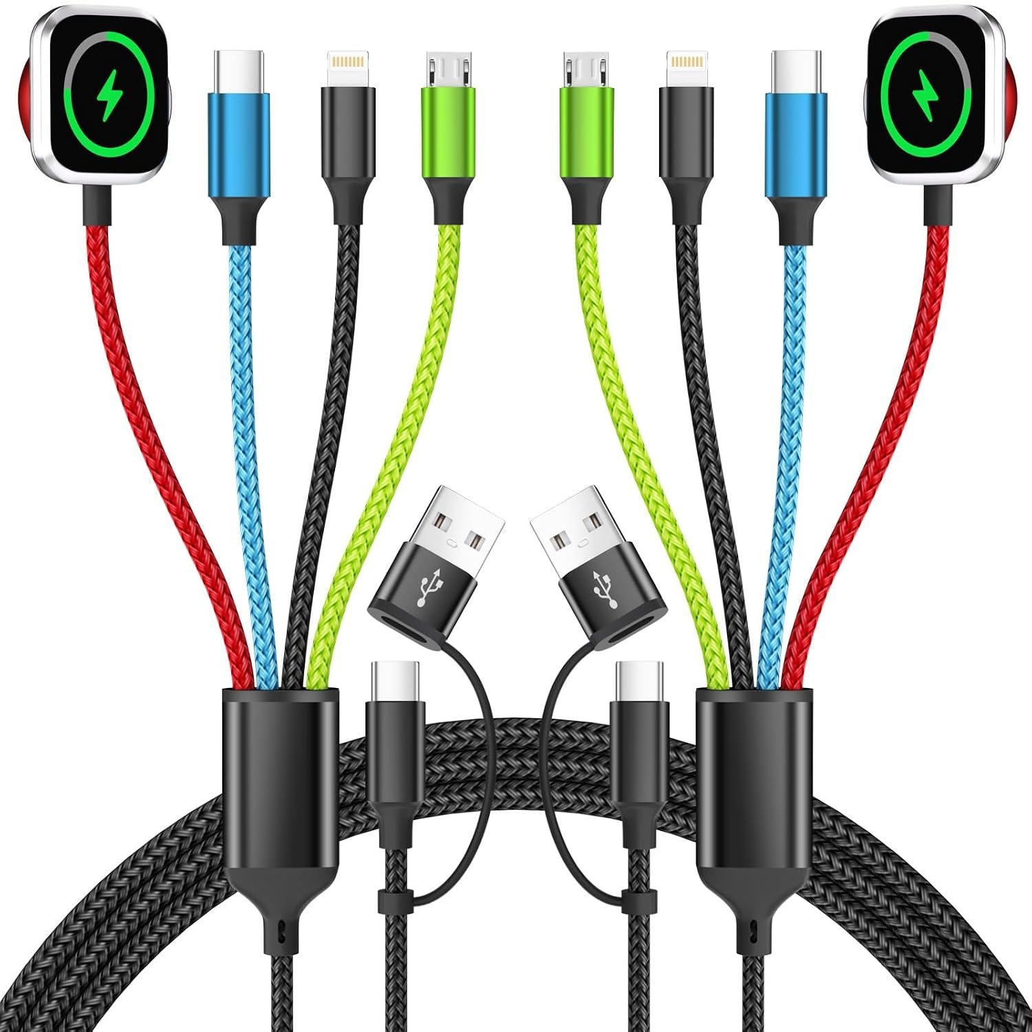 Multi Charging Cable for Apple Watch Charger, 2 Pack 5FT Travel Essentials