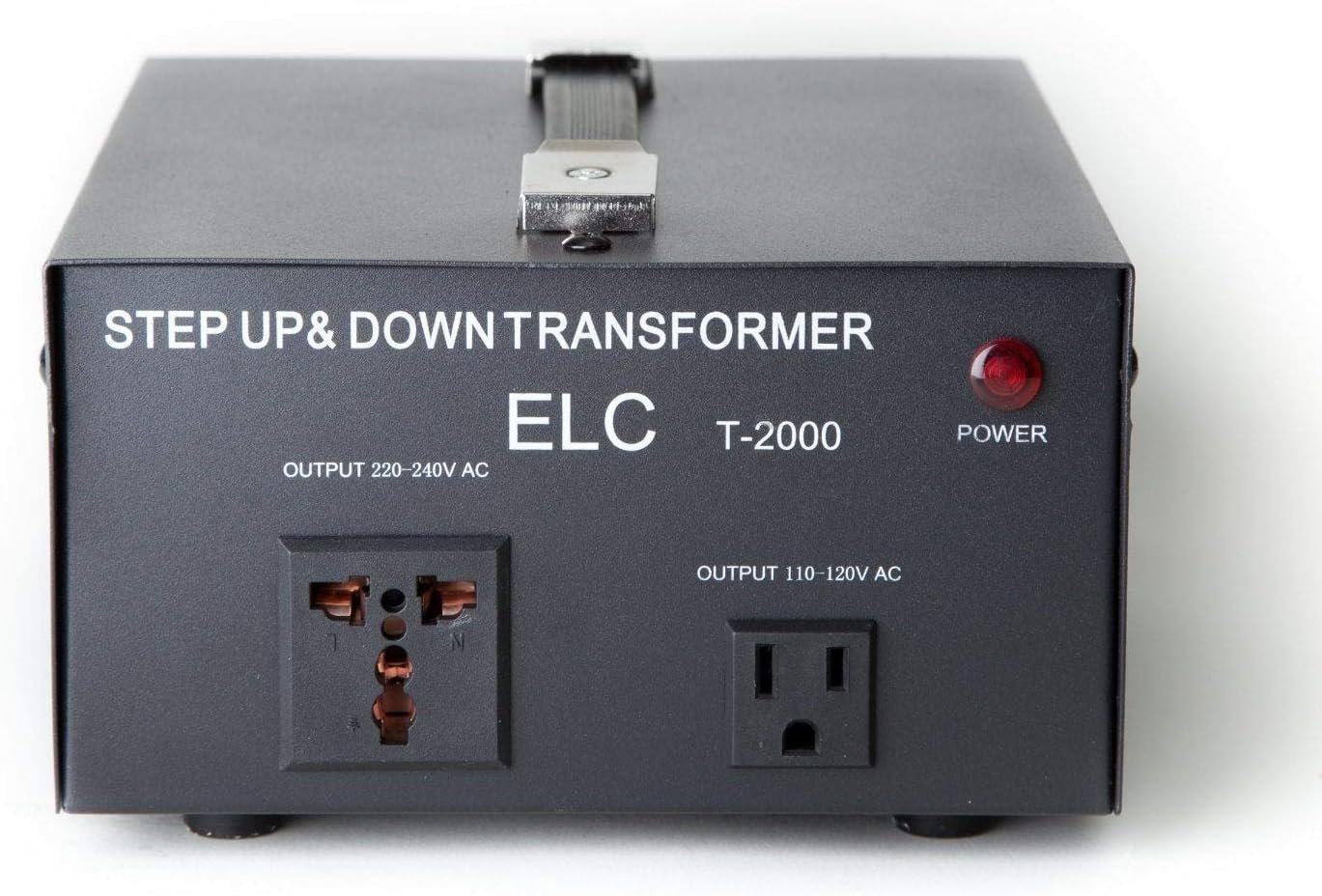 ELC T Series 2000 Watt Voltage Converter Transformer – Step Up/Down – 110v to 220v / 220v to 110v Power Converter – Circuit Breaker Protection, CE Certified [3-Years Warranty]