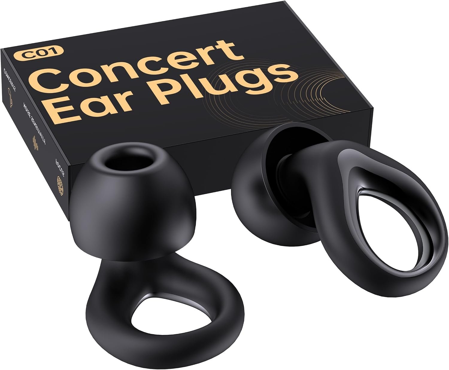 Concert Ear Plugs, 25dB High Fidelity Hearing Protection, Reusable