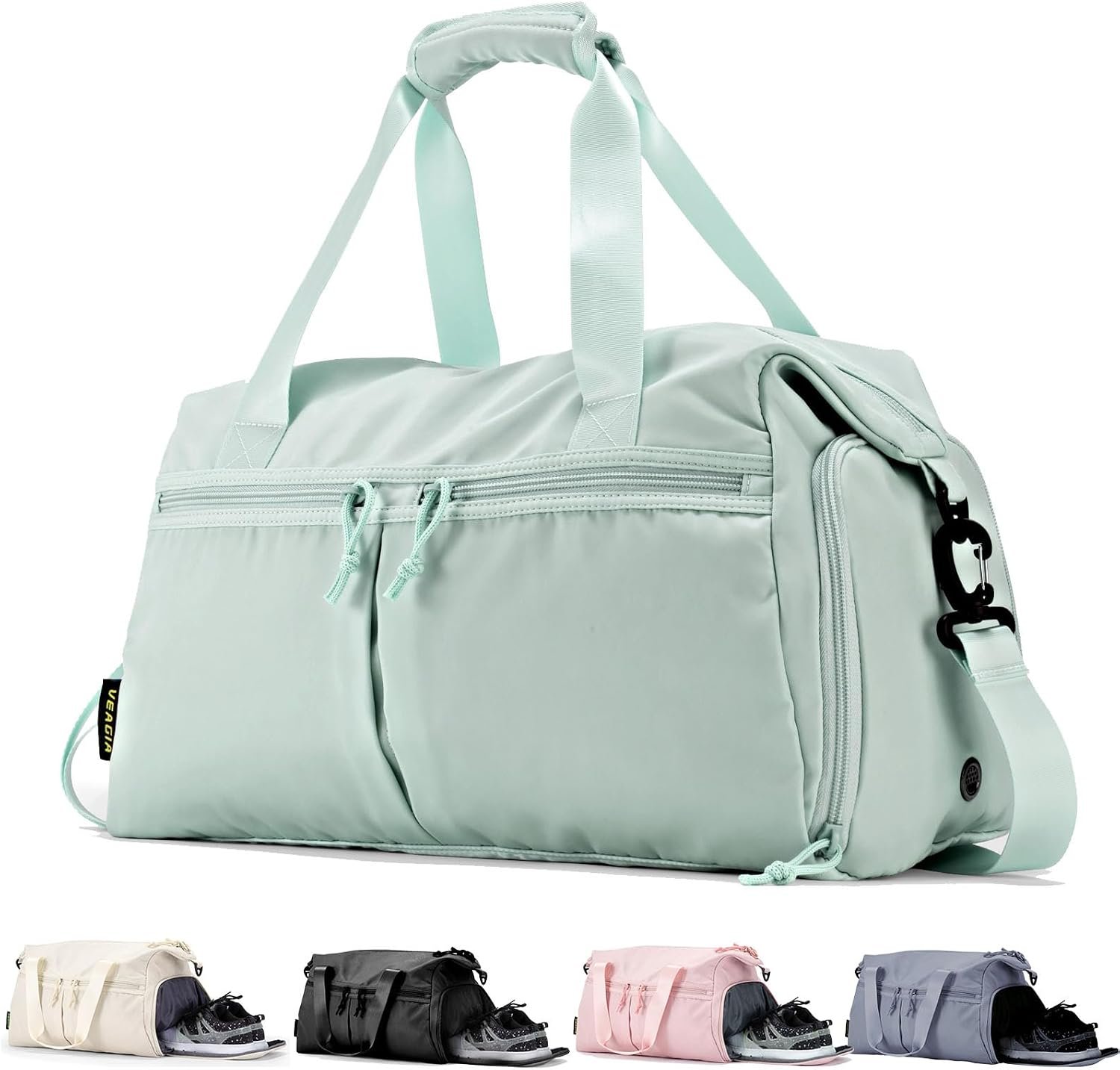 Weekender Duffel Bag With Shoe Compartment And Wet Pocket-Luggage Everyday Overnight Bag for Men and Women Travel-Carry On Gym Bag