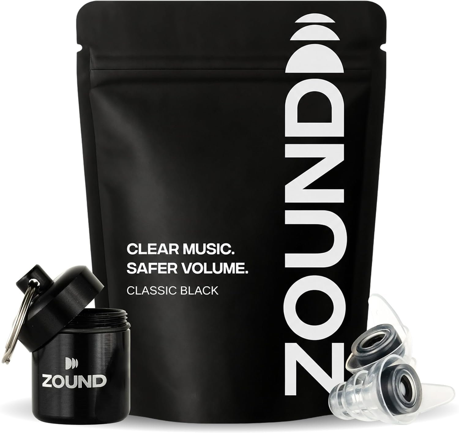 Zound High Fidelity Earplugs for Concerts – Reuseable High Fidelity Concert Ear Plugs for Noise Reduction, Festival Ear Plugs & Music Festival Essentials, Rave Earplugs & Accessories – 21 dB SNR