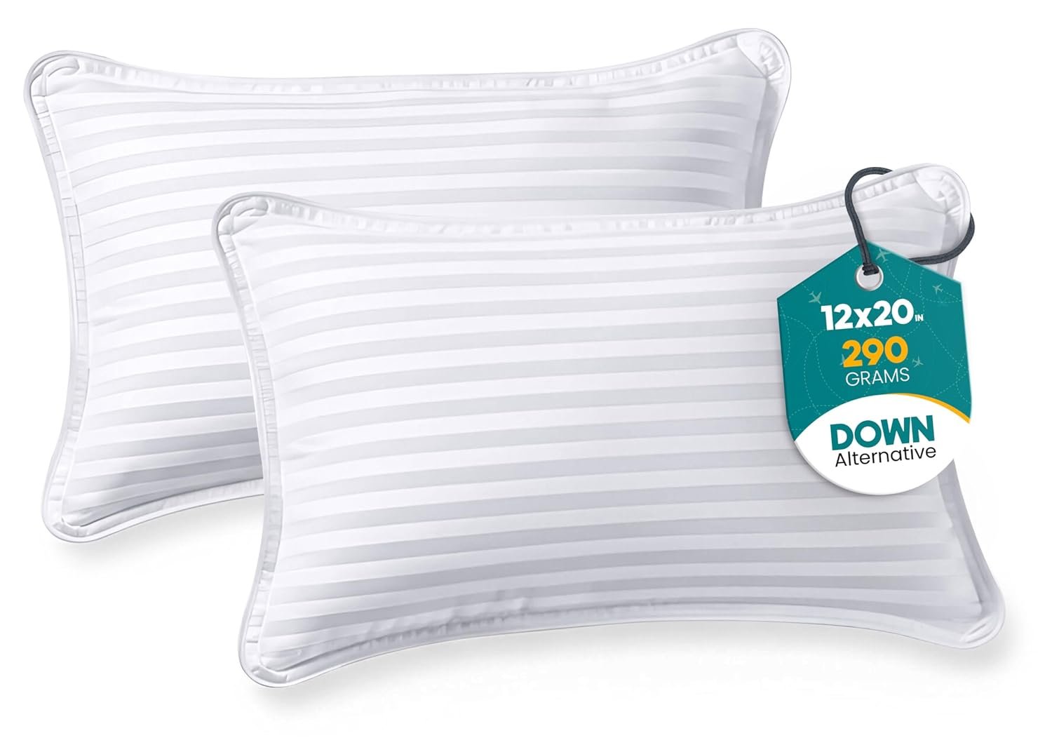 Utopia Bedding Toddler Pillow 2 Pack, Cotton Blend Shell 12×20 Inch, White